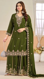 Bilqis B 270 A To D Readymade Chinon Beads Embroidered Salwar Kameez