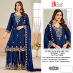 Bilqis B 270 A To D Readymade Chinon Beads Embroidered Salwar Kameez