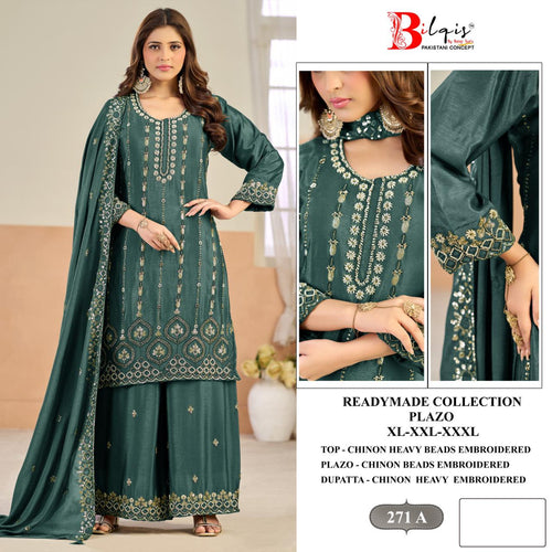 Bilqis B 271 A To D Chinon Readymade Embroidered Pakistani Salwar Kameez