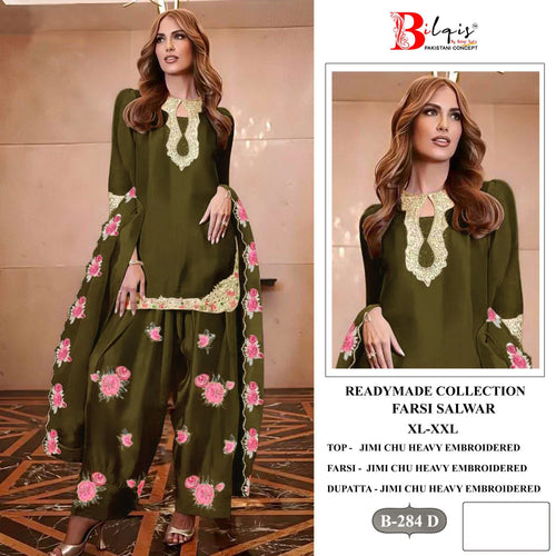Bilqis B 284 A To D Jimmy Choo Embroidered Farsi Salwar Suit Collection