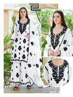 Blue Hills Aneesha Rayon Thread Work Kurti With Bottom Dupatta