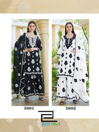 Blue Hills Aneesha Rayon Thread Work Kurti With Bottom Dupatta
