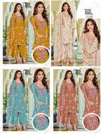 Blue Hills Jannat Vol 3 Rayon Embroidered Kurti With Bottom Dupatta
