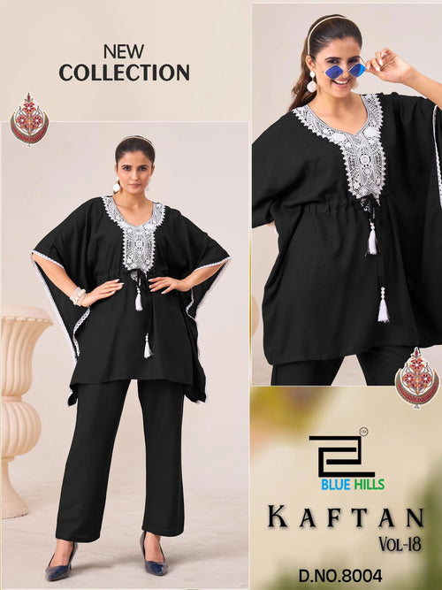 Blue Hills Kaftan Vol 18 Heavy Rayon With Embroidery Kaftan With Pant Collection