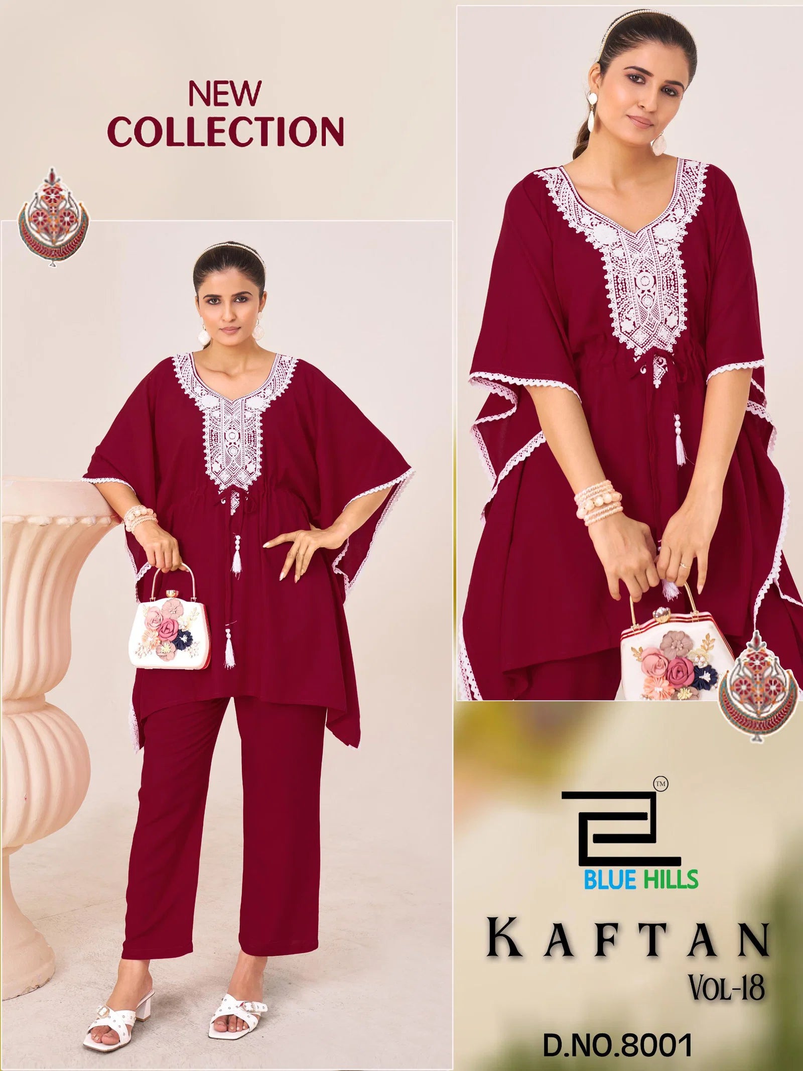 Blue Hills Kaftan Vol 18 Heavy Rayon With Embroidery Kaftan With Pant Collection