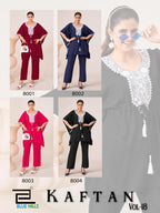 Blue Hills Kaftan Vol 18 Heavy Rayon With Embroidery Kaftan With Pant Collection