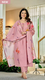 Brinda Vol 1 Chanderi Printed Kurti With Bottom Dupatta Collection