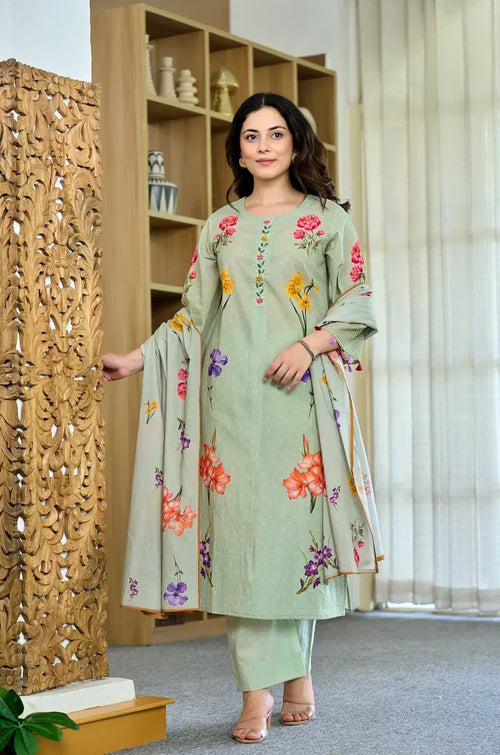 Brinda Vol 1 Chanderi Printed Kurti With Bottom Dupatta Collection
