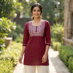 Charmi Vol 3 Rayon With Thread Worked Short Kurti Collection