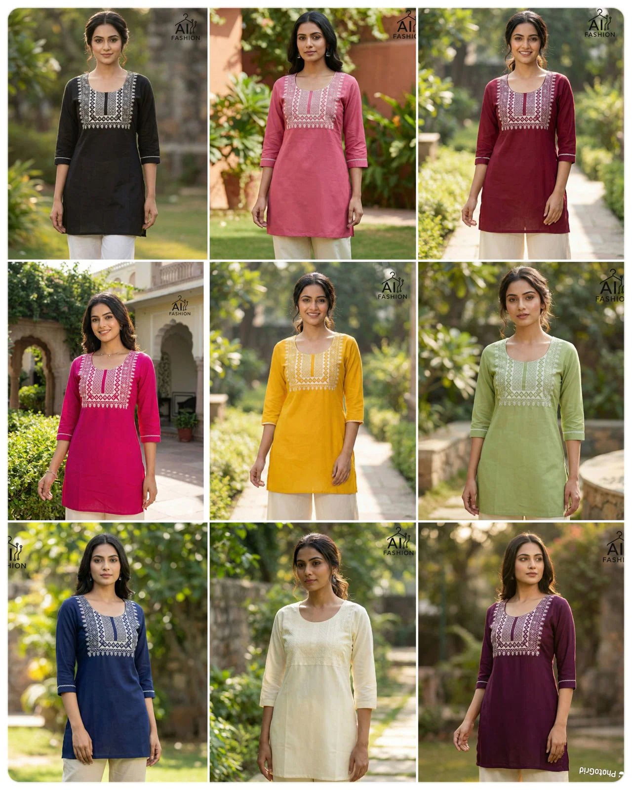 Charmi Vol 3 Rayon With Thread Worked Short Kurti Collection