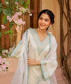 Daya 02 Viscose Rayon Embroidered Kurti With Bottom Dupatta