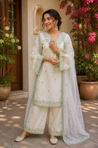 Daya 02 Viscose Rayon Embroidered Kurti With Bottom Dupatta