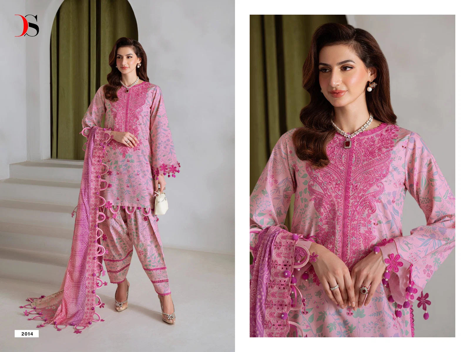 Deepsy Jade Bagh Cotton Dupatta Cotton Embroidered Salwar Kameez