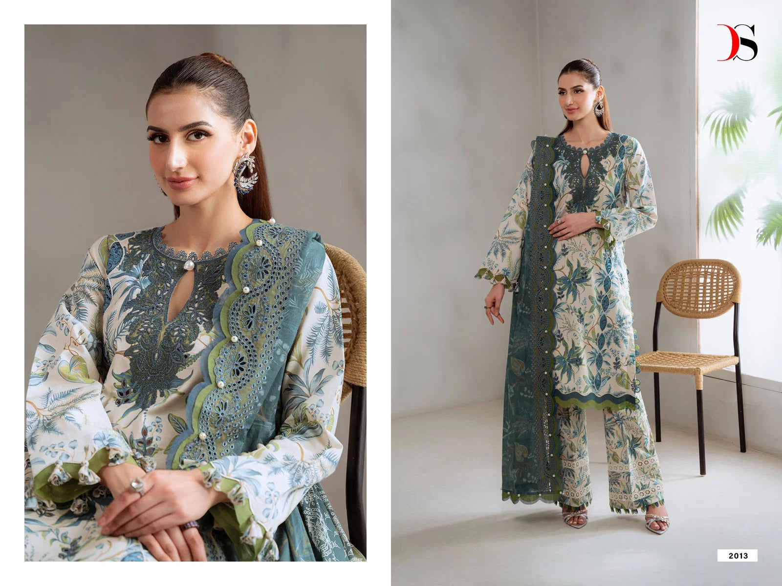 Deepsy Jade Bagh Cotton Dupatta Cotton Embroidered Salwar Kameez