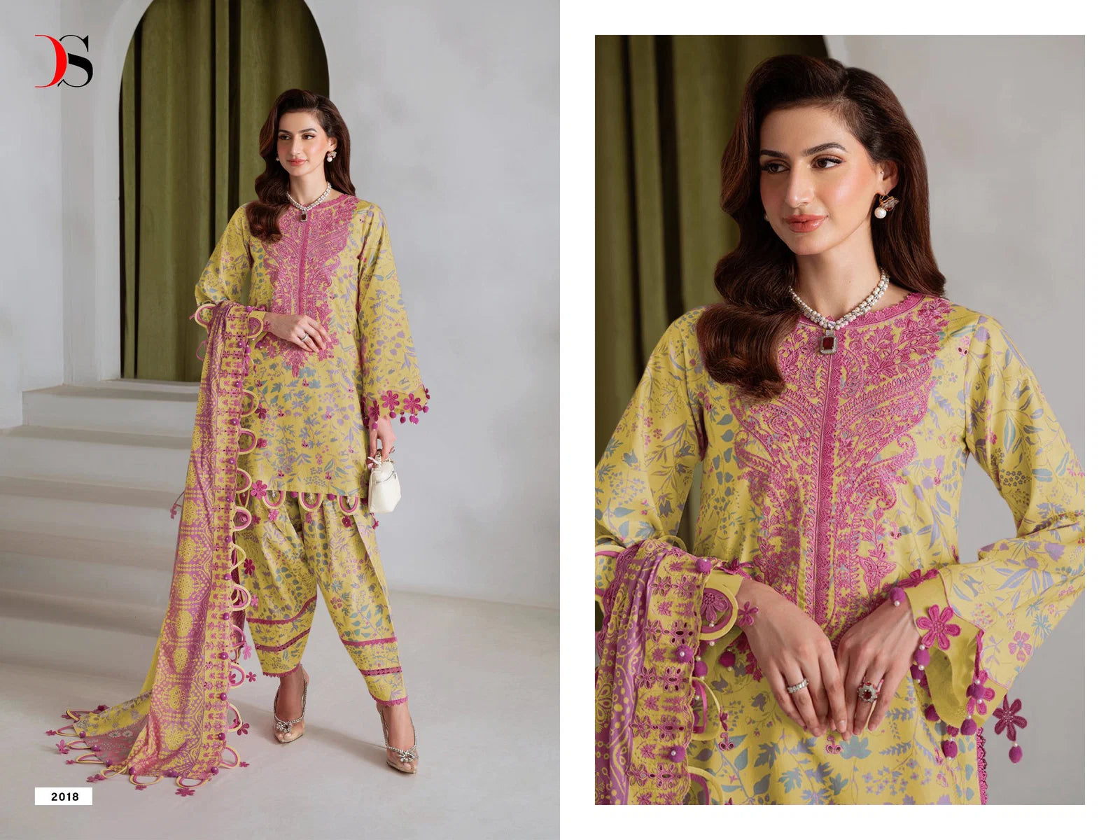Deepsy Jade Bagh Cotton Dupatta Cotton Embroidered Salwar Kameez