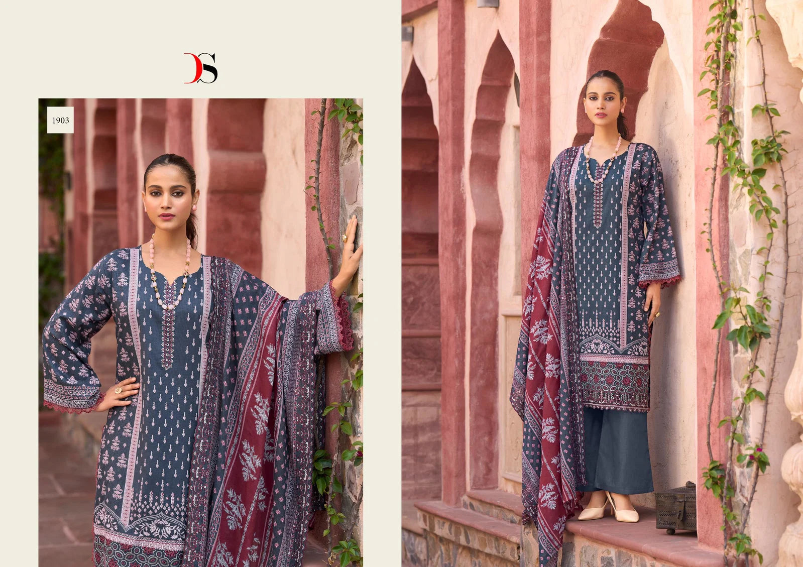 Deepsy Bin Saeed Vol 19 Cotton With Embroidery Pakistani Salwar Kameez