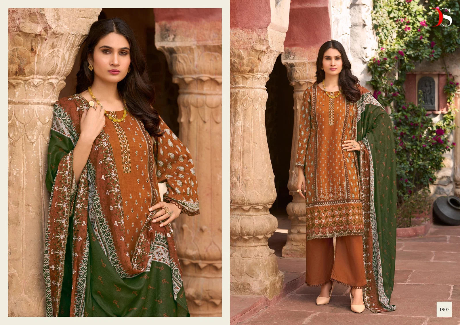 Deepsy Bin Saeed Vol 19 Cotton With Embroidery Pakistani Salwar Kameez