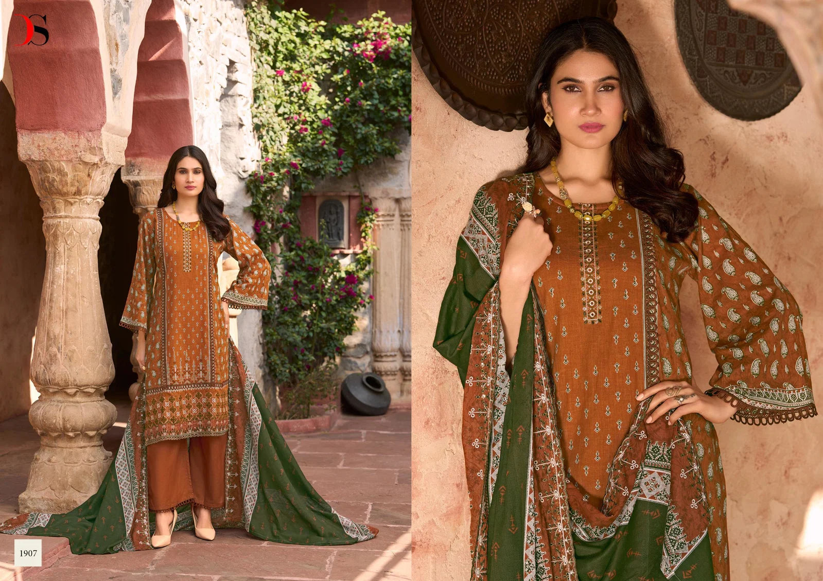 Deepsy Bin Saeed Vol 19 Cotton With Embroidery Pakistani Salwar Kameez