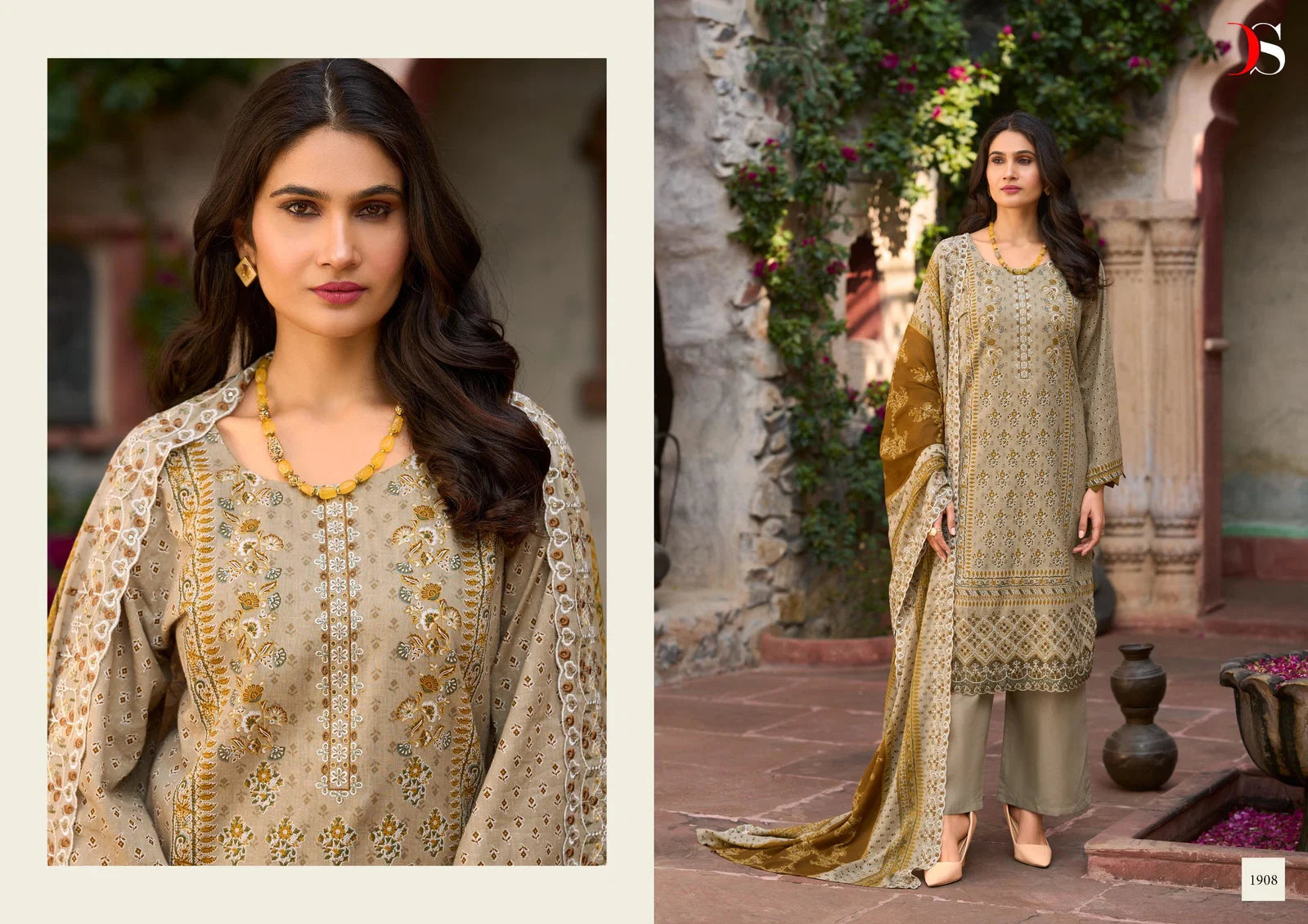 Deepsy Bin Saeed Vol 19 Cotton With Embroidery Pakistani Salwar Kameez