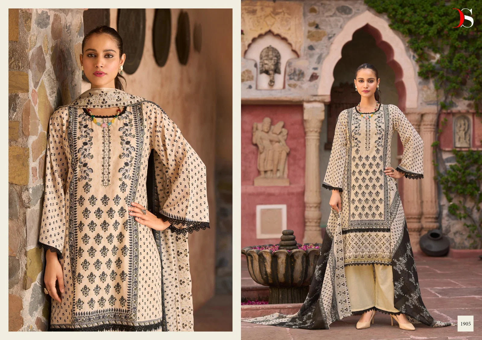 Deepsy Bin Saeed Vol 19 Cotton With Embroidery Pakistani Salwar Kameez