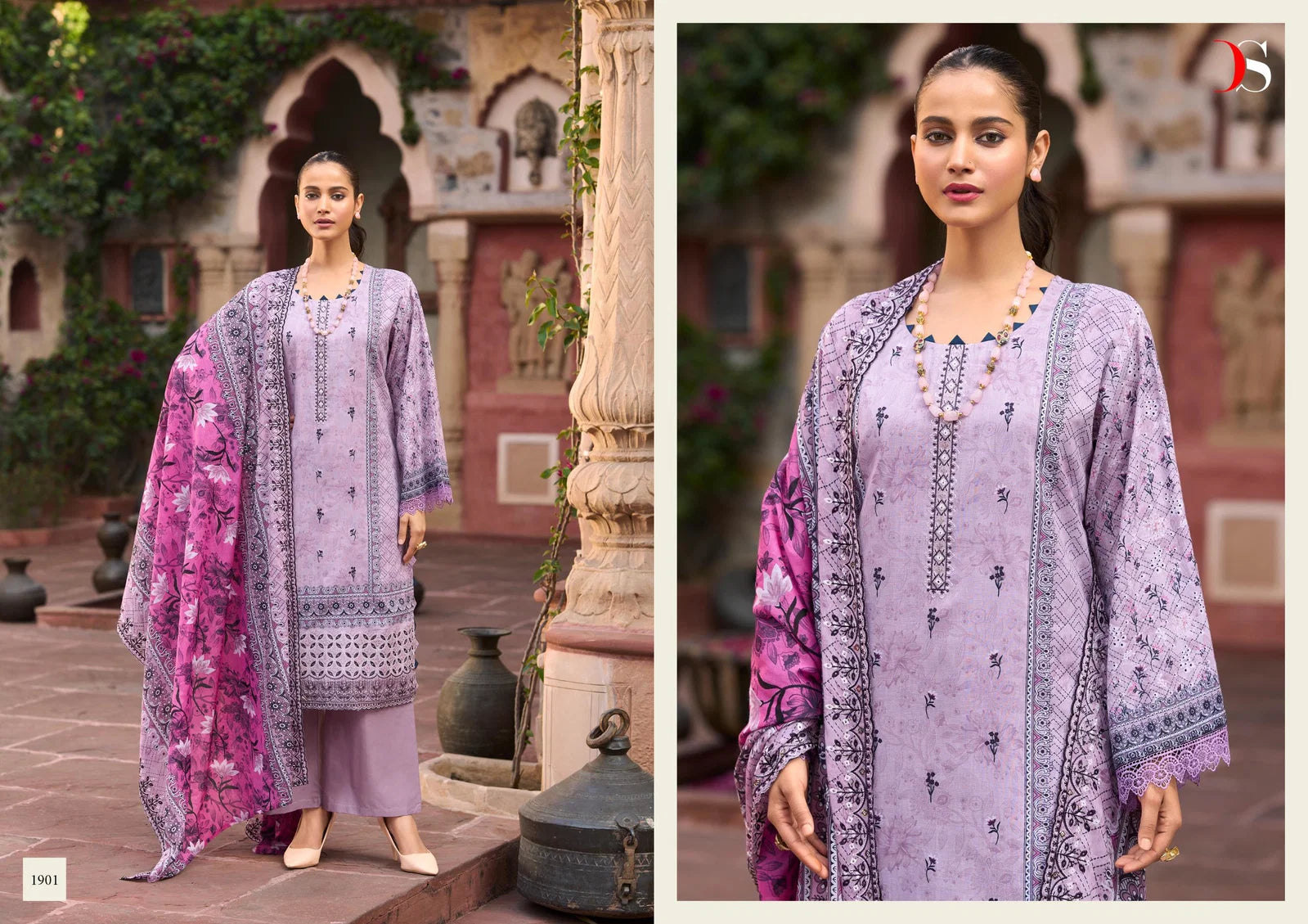 Deepsy Bin Saeed Vol 19 Cotton With Embroidery Pakistani Salwar Kameez