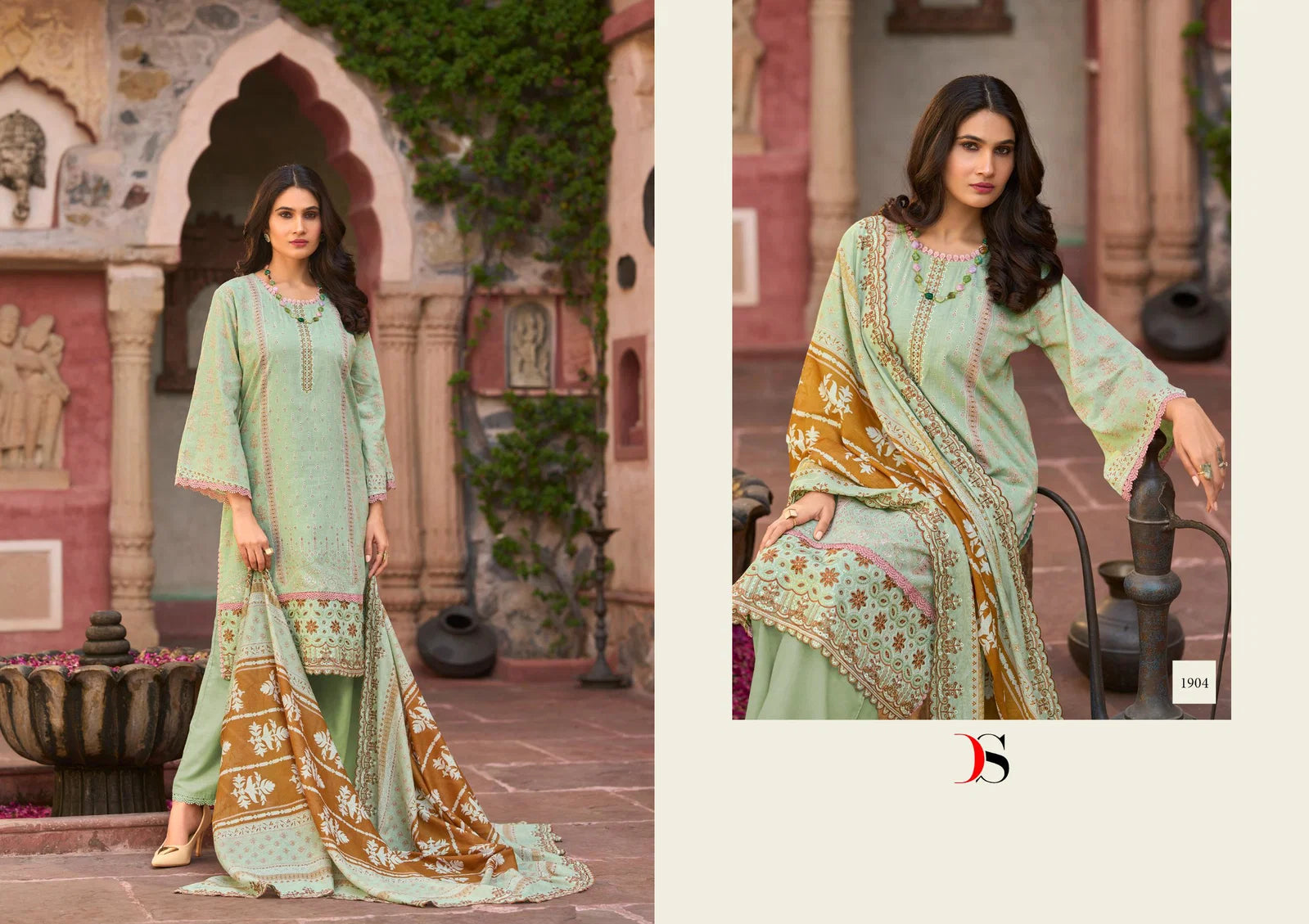 Deepsy Bin Saeed Vol 19 Cotton With Embroidery Pakistani Salwar Kameez
