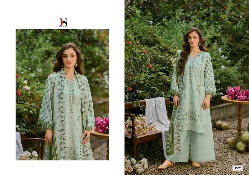Deepsy Bin Saeed Vol 21 Cotton With Embroidery Pakistani Salwar Kameez