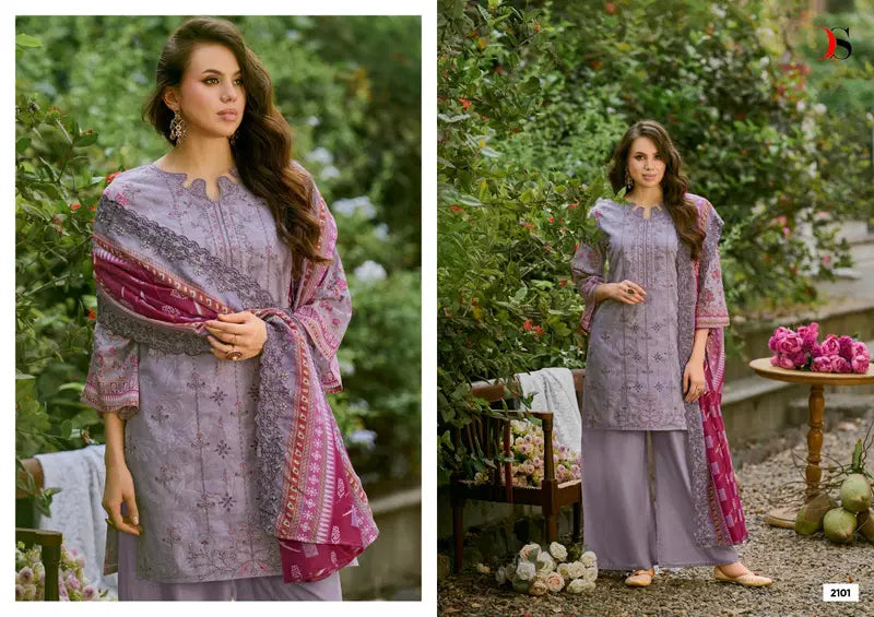 Deepsy Bin Saeed Vol 21 Cotton With Embroidery Pakistani Salwar Kameez
