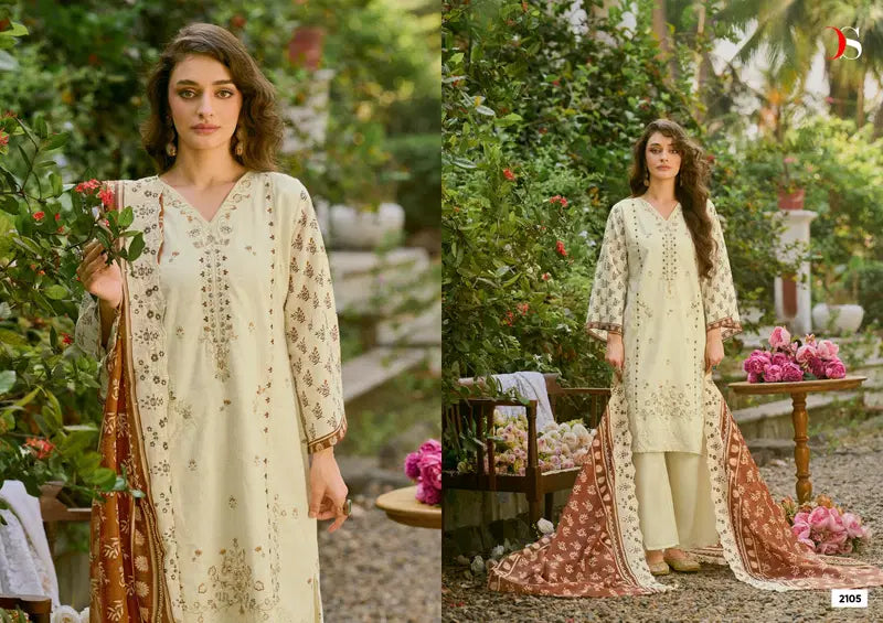 Deepsy Bin Saeed Vol 21 Cotton With Embroidery Pakistani Salwar Kameez