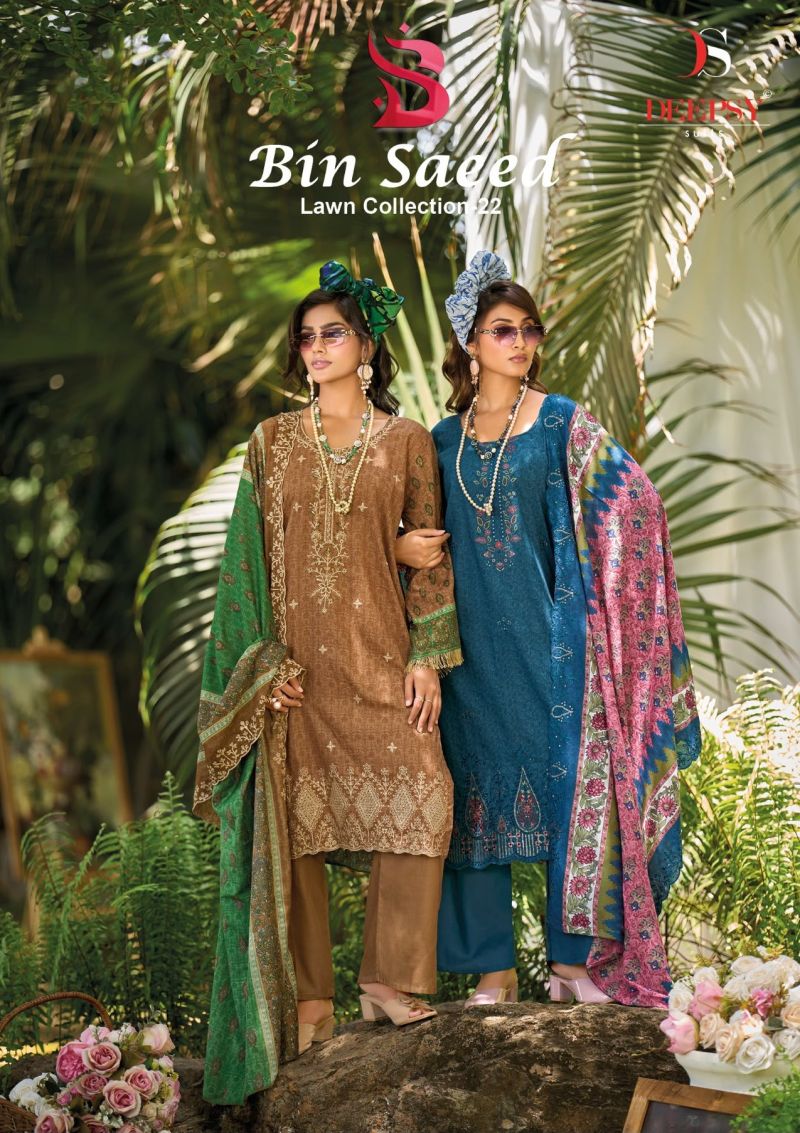 Deepsy Bin Saeed Vol 22 Cotton With Embroidery Pakistani Salwar Kameez