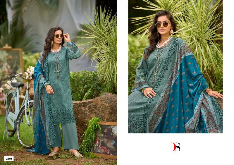 Deepsy Bin Saeed Vol 22 Cotton With Embroidery Pakistani Salwar Kameez