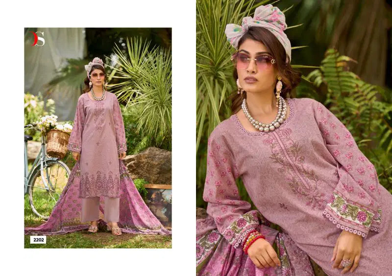 Deepsy Bin Saeed Vol 22 Cotton With Embroidery Pakistani Salwar Kameez