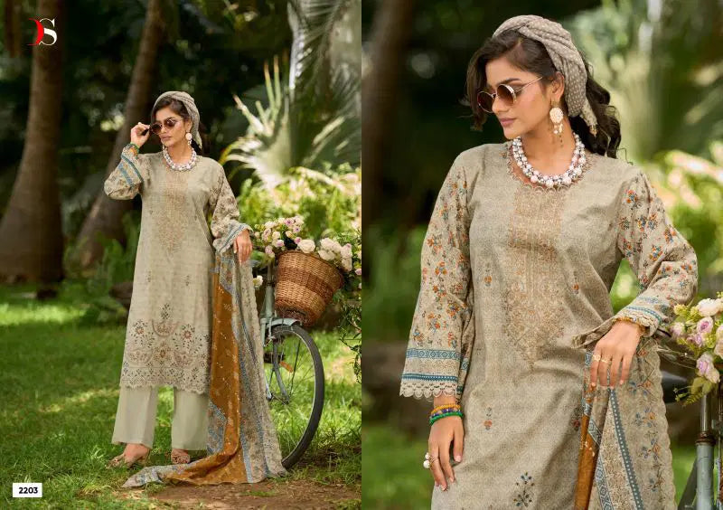 Deepsy Bin Saeed Vol 22 Cotton With Embroidery Pakistani Salwar Kameez