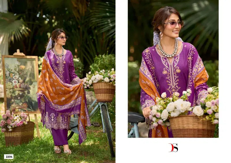 Deepsy Bin Saeed Vol 22 Cotton With Embroidery Pakistani Salwar Kameez