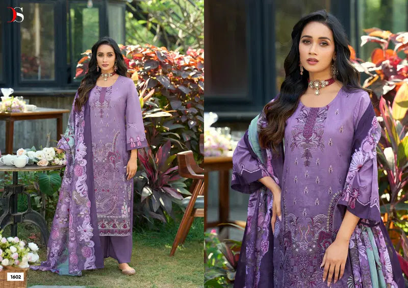 Deepsy Chevron Vol 16 Chiffon Dupatta Cotton Embroidered Salwar Kameez Collection