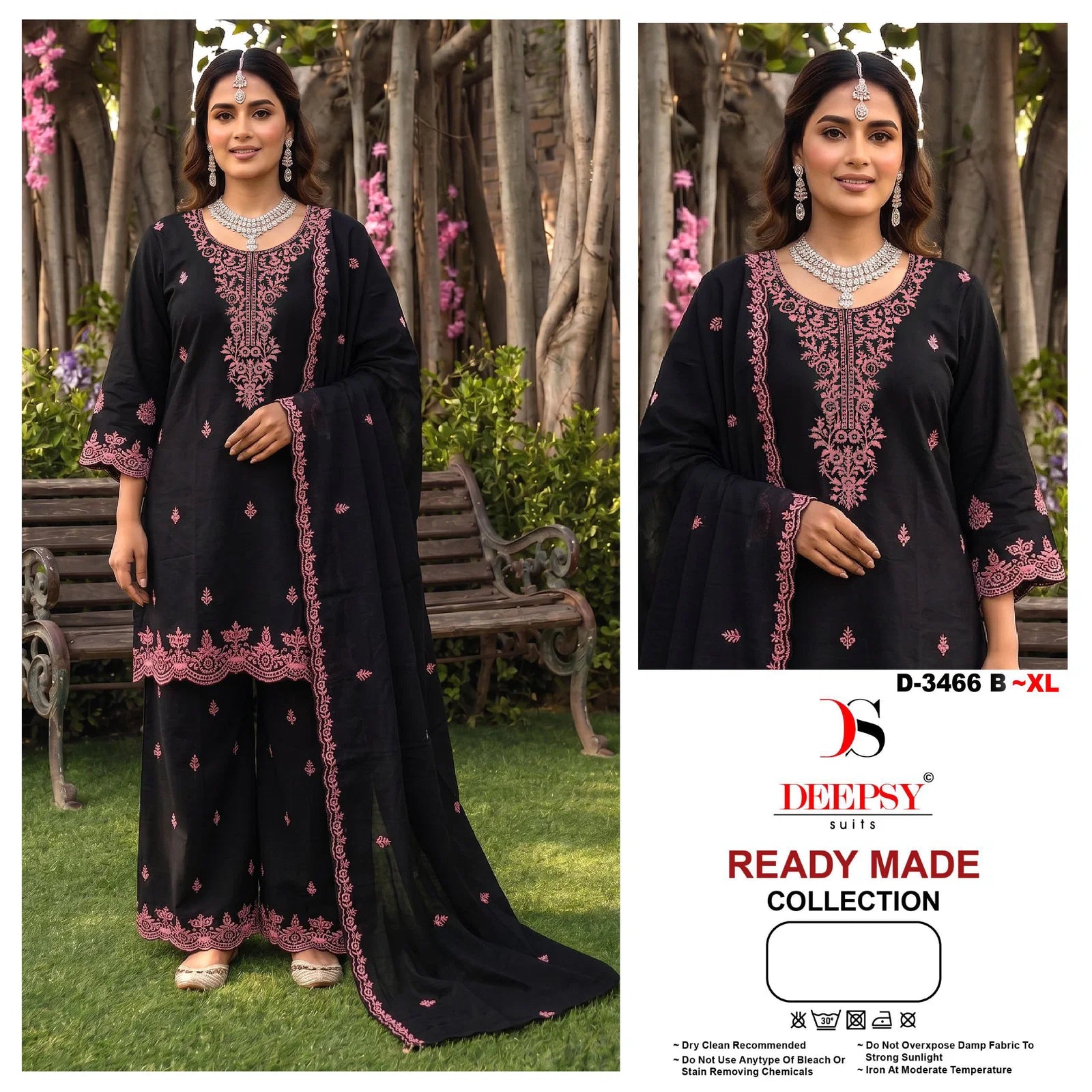 Deepsy D 3466 A And B Readymade Cotton With Embroidered Salwar Kameez