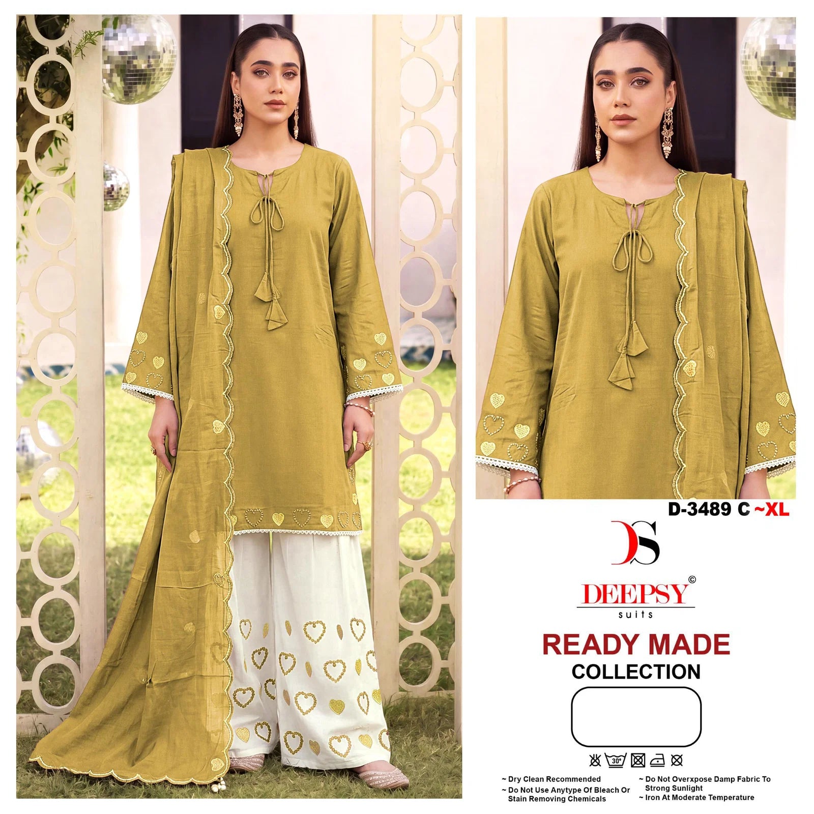 Deepsy D 3489 A To D Readymade Cotton Embroidered Salwar Kameez