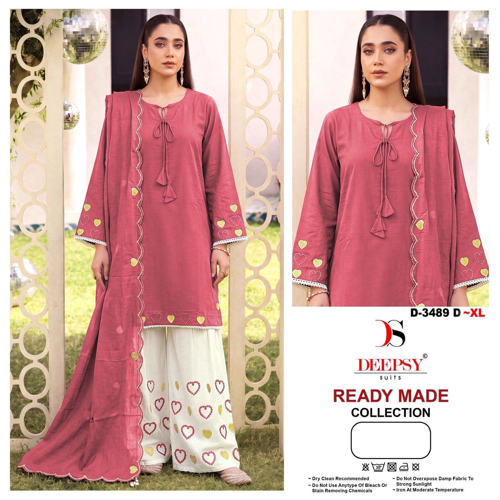 Deepsy D 3489 A To D Readymade Cotton Embroidered Salwar Kameez
