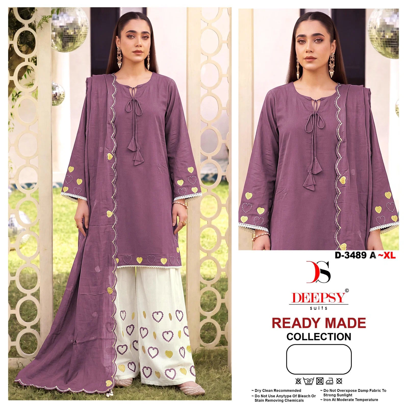 Deepsy D 3489 A To D Readymade Cotton Embroidered Salwar Kameez