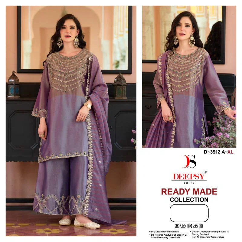 Deepsy D 3512 A To D Readymade Viscose Tissue Silk Beats Work Salwar Kameez