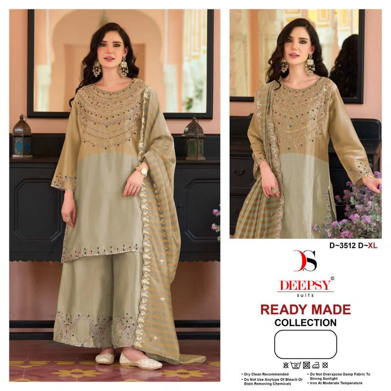 Deepsy D 3512 A To D Readymade Viscose Tissue Silk Beats Work Salwar Kameez