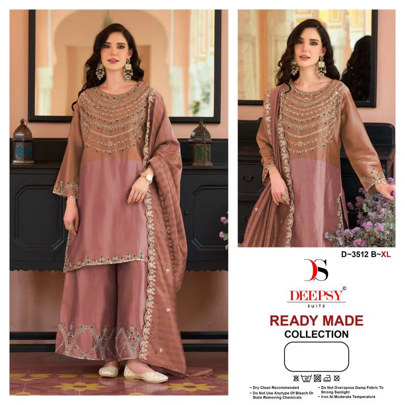 Deepsy D 3512 A To D Readymade Viscose Tissue Silk Beats Work Salwar Kameez