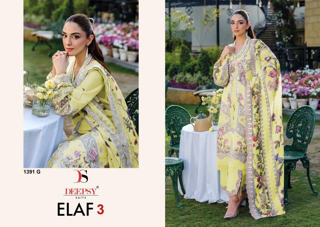 Deepsy Elaf 1391 E To H Cotton With Embroidery Pakistani Salwar Kameez
