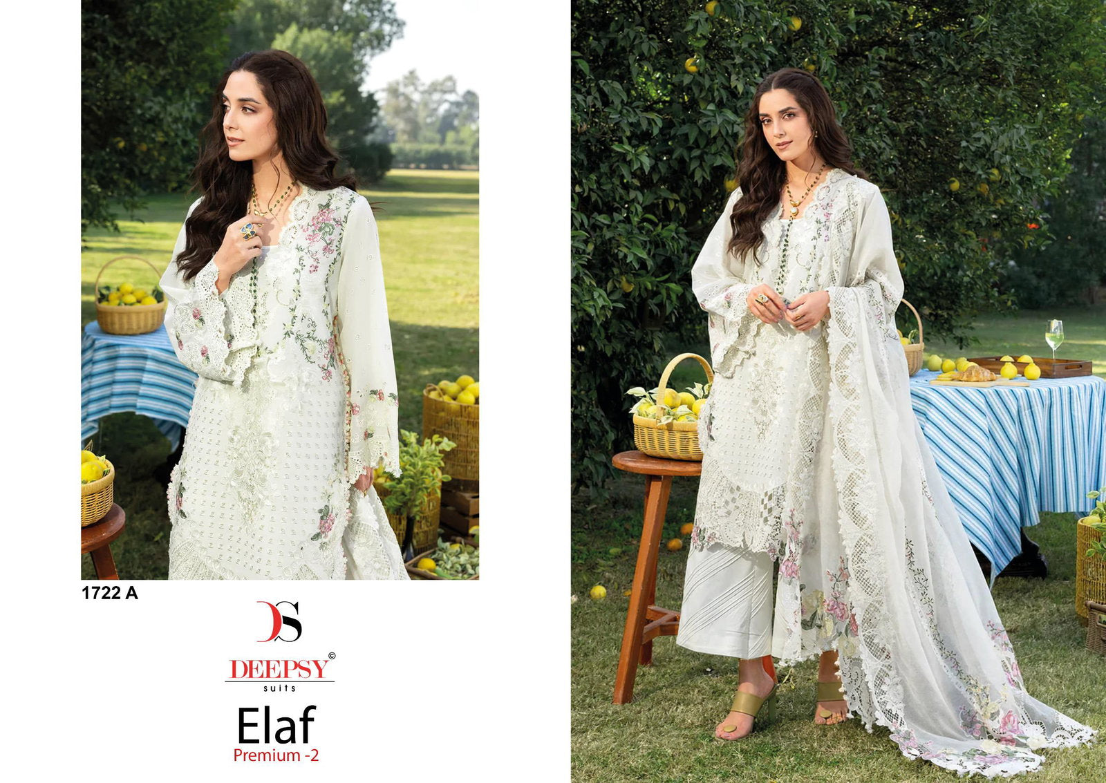 Deepsy Elaf 1722 A To D Cotton Embroidered Salwar Kameez Collection
