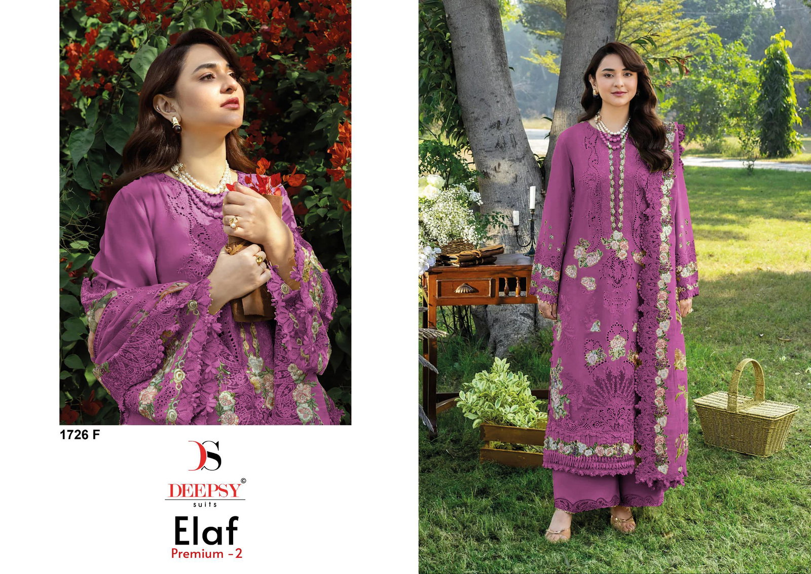 Deepsy Elaf 1726 E To H Cotton Embroidered Salwar Kameez Collection
