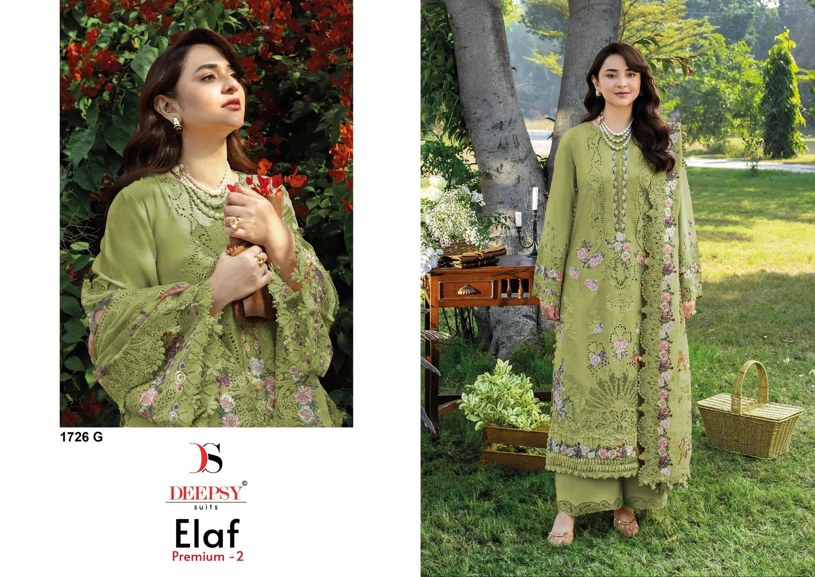 Deepsy Elaf 1726 E To H Cotton Embroidered Salwar Kameez Collection