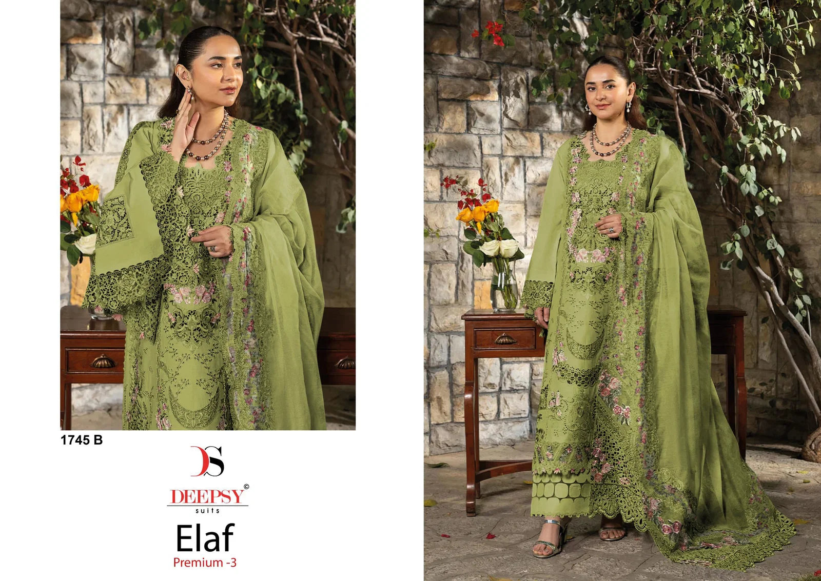 Deepsy Elaf 1745 A To D Cotton With Embroidered Salwar Kameez
