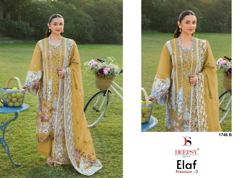 Deepsy Elaf 1746 A To D Cotton Embroidered Salwar Kameez Collection