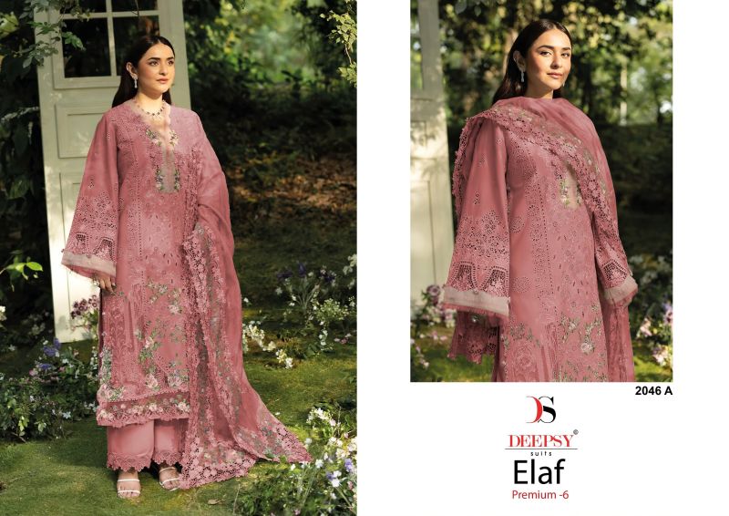 Deepsy Elaf 2046 A To D Cotton Embroidered Salwar Kameez