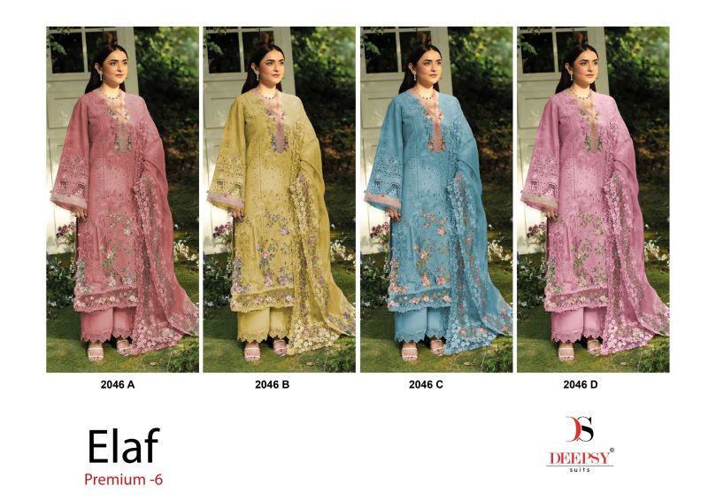 Deepsy Elaf 2046 A To D Cotton Embroidered Salwar Kameez